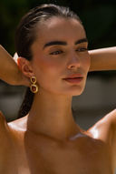 ATD x Daisy Red Jasper Organic Double Drop Earrings