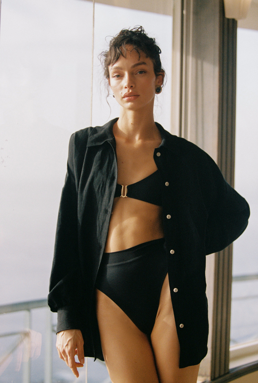 Maldives Linen Shirt - Black
