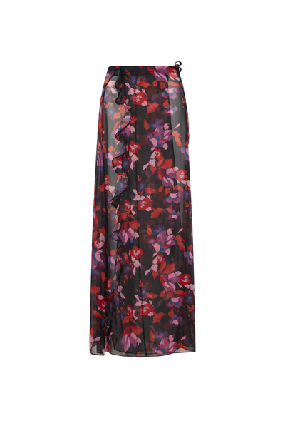 Barcelona Wrap Skirt - Hibiscus Print