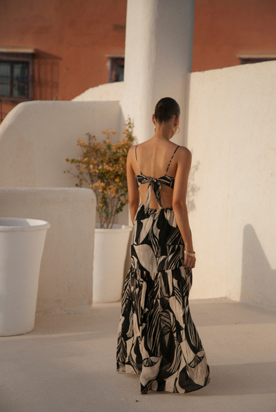 Casablanca Dress - Desert Noir Print