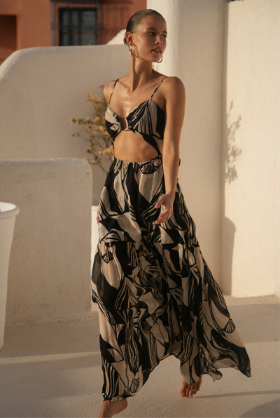 Casablanca Dress - Desert Noir Print