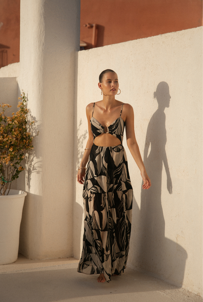 Casablanca Dress - Desert Noir Print