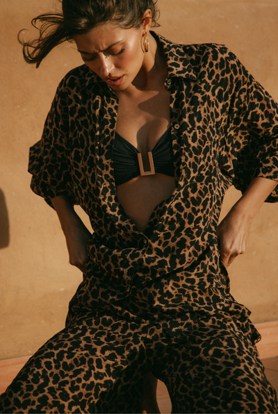 St Barts Shirt - Leopard Print