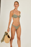Amalfi Bottom - Navy/Gold Link Print