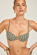 Amalfi Bottom - Navy/Gold Link Print