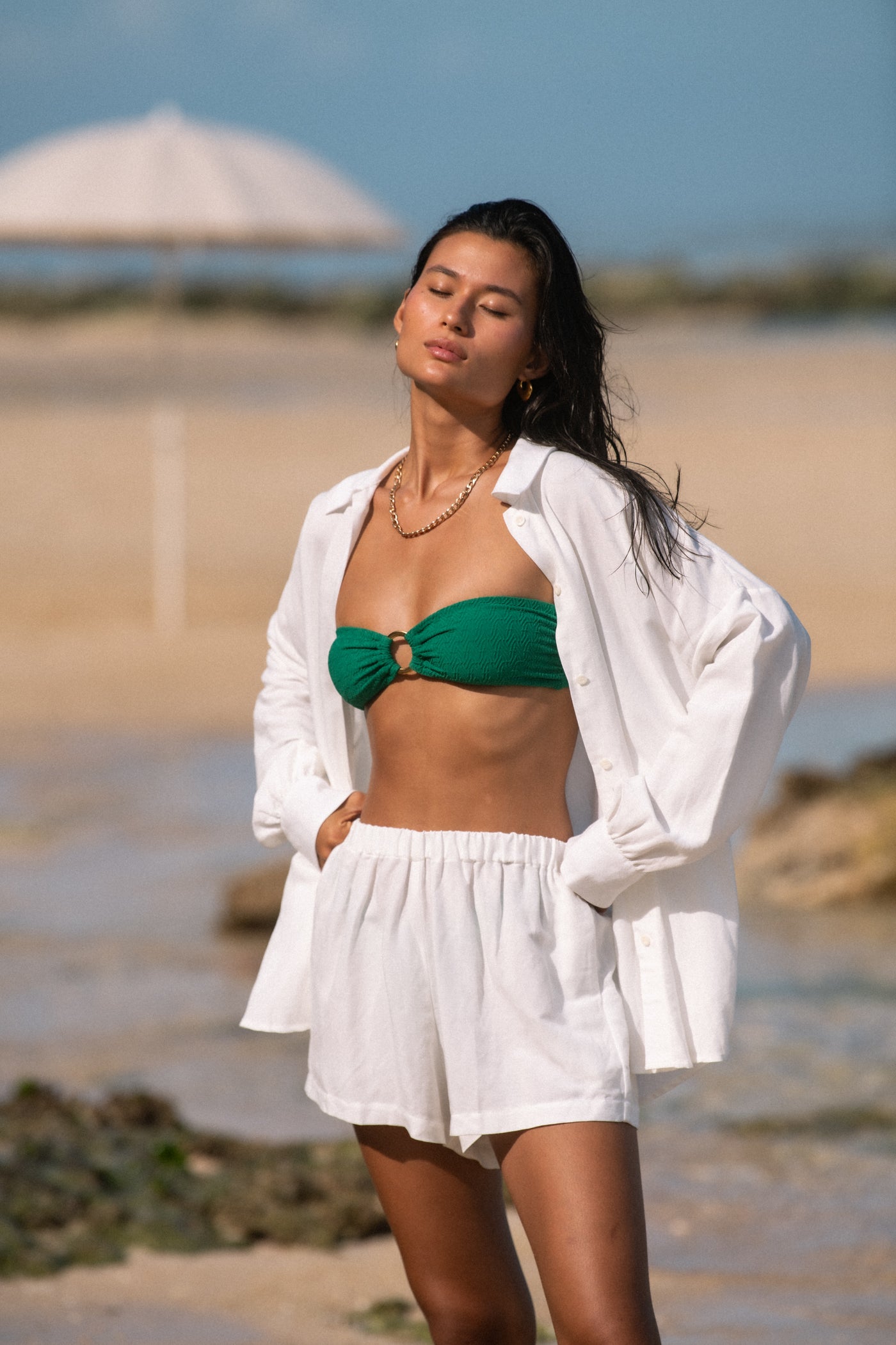 Maldives Linen Short - Ivory