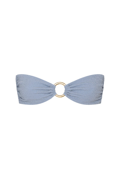 Acapulco Top - Ice Blue Lurex