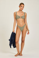 Maui Bottom - Navy/Gold Link Print