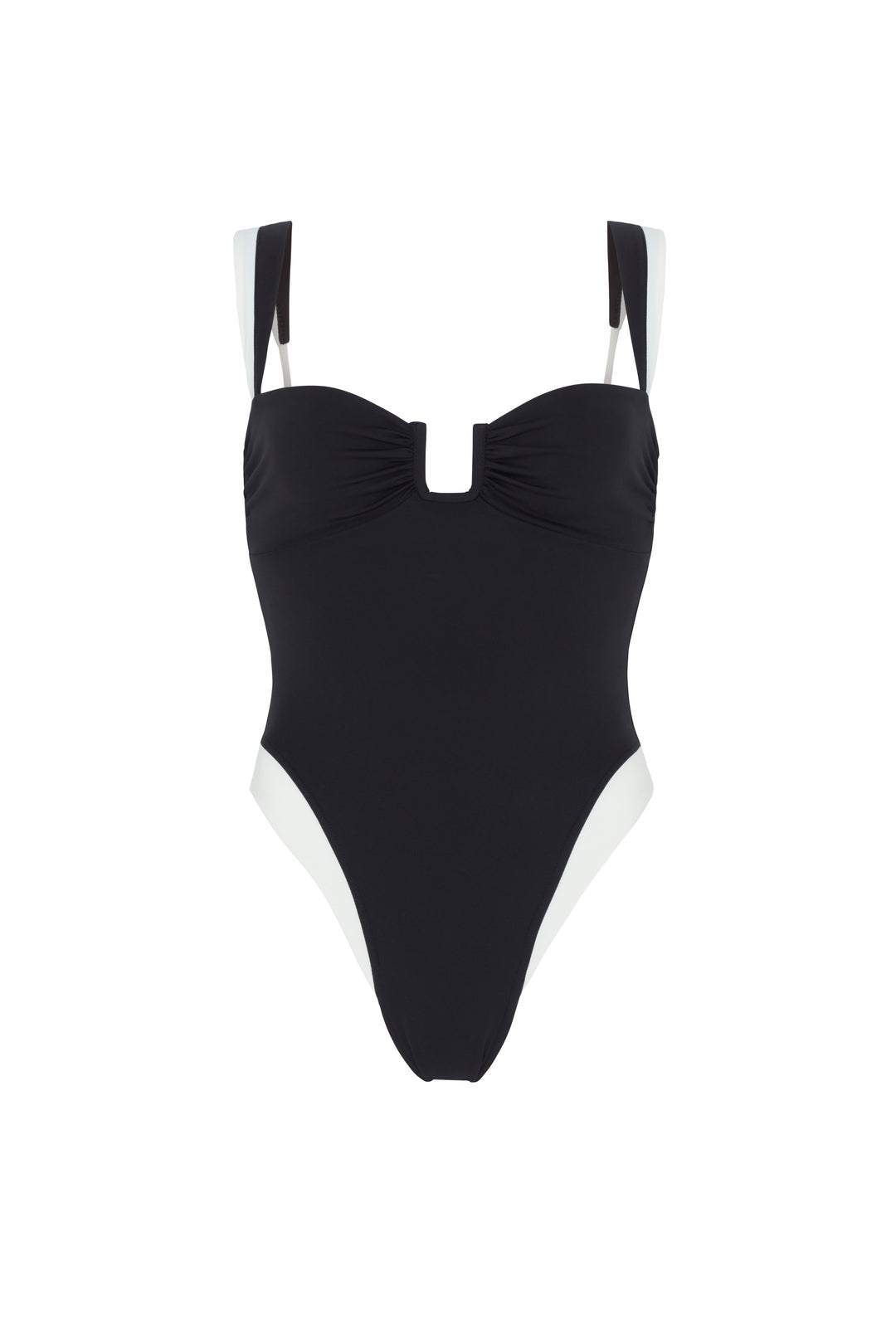 Cannes One Piece - Black/Ivory PYRATEX® – AWAY THAT DAY ™