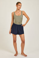 Cayman Island One Piece - Navy/Gold Link Print