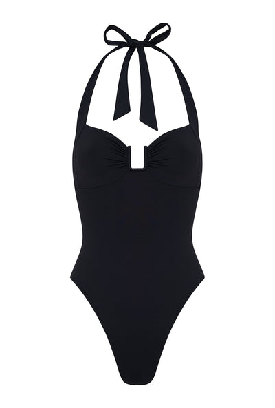 Costa Smeralda One piece - Black (Soft Touch)