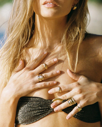 Acapulco Top - Gold Shimmer Lurex