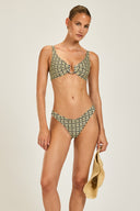 Fiji Bottom - Navy/Gold Link Print