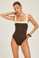 Grenada One Piece - Espresso/Ivory