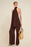 Ibiza Dress - Espresso Crinkle