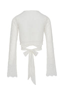 Palm Island Lace Top - Bridal White