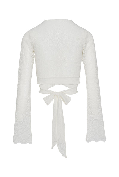 Palm Island Lace Top - Bridal White