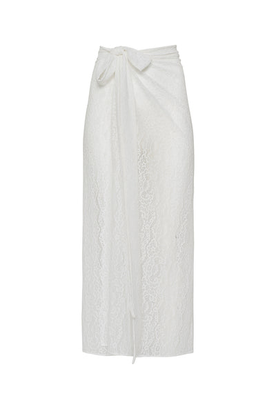 Palm Island Lace Skirt - Bridal White