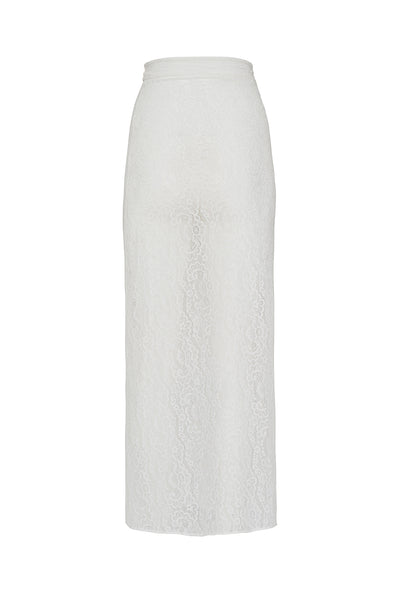Palm Island Lace Skirt - Bridal White