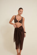 Santorini Sarong - Espresso