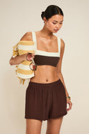 Grenada Top - Espresso/Ivory