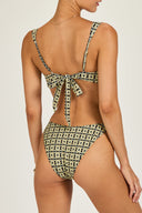 Maui Bottom - Navy/Gold Link Print