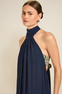 Menorca Dress - French Navy Crinkle