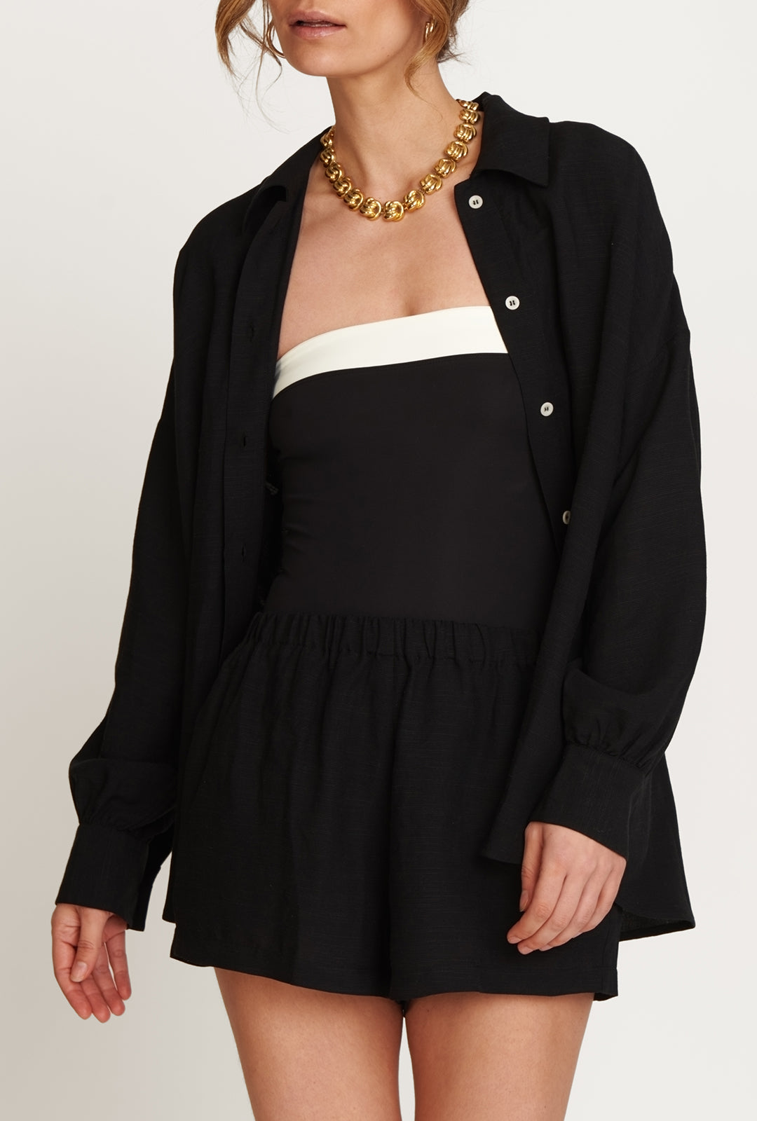 Maldives Linen Short - Black