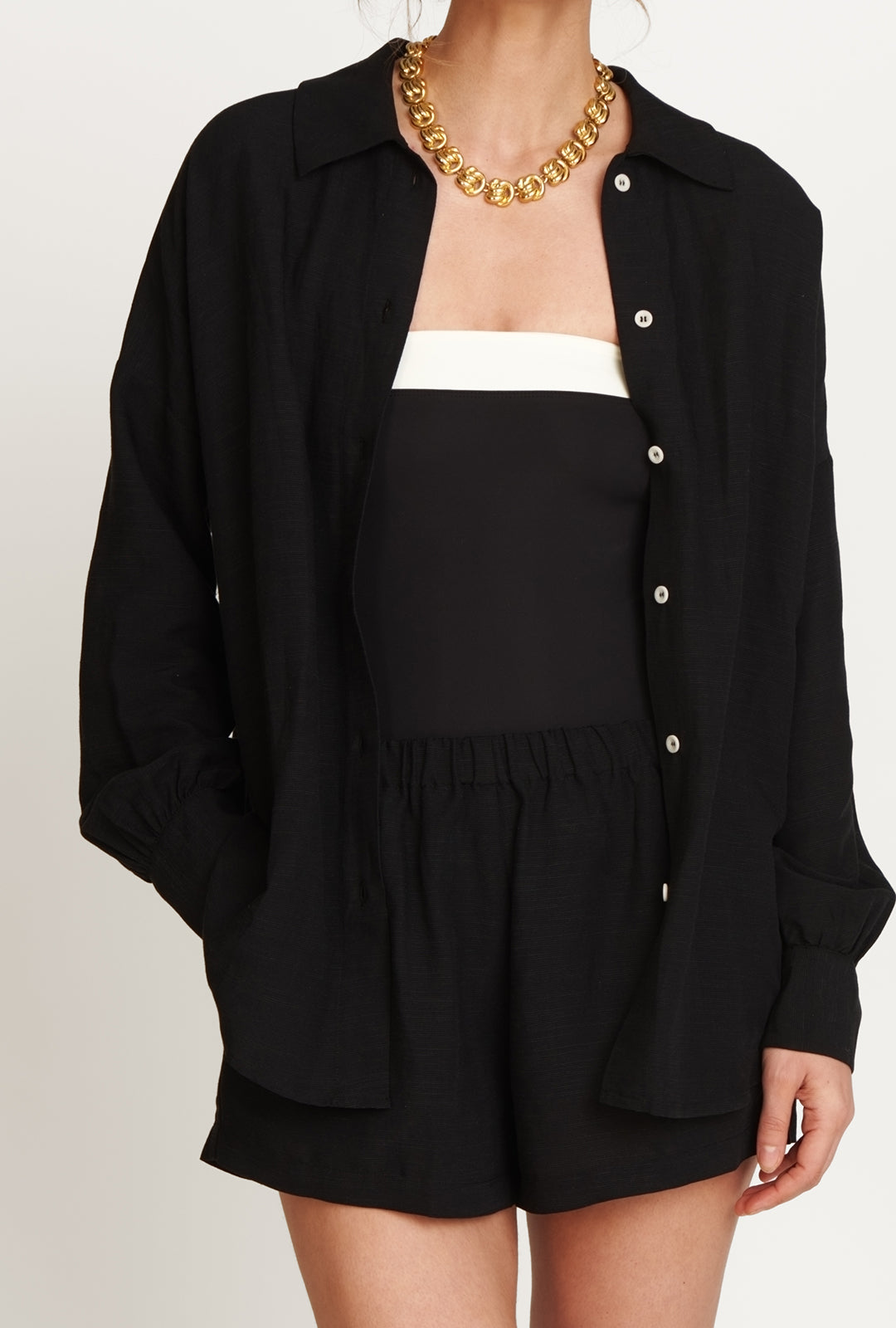 Maldives Linen Short - Black