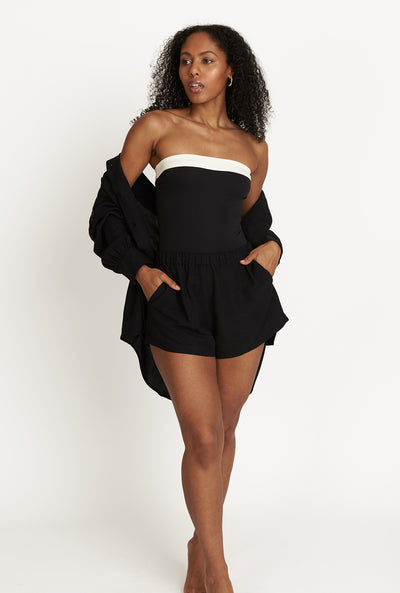 Maldives Linen Short - Black