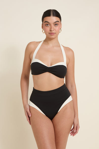 Côte d'Azur Top - Black/Ivory PYRATEX®