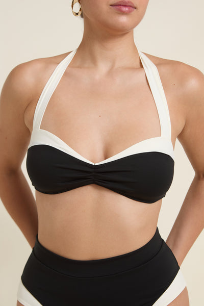 Côte d'Azur Top - Black/Ivory PYRATEX®