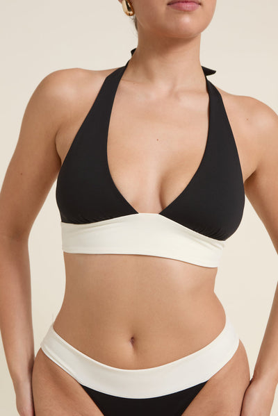 St Kitts Top - Black/Ivory PYRATEX®