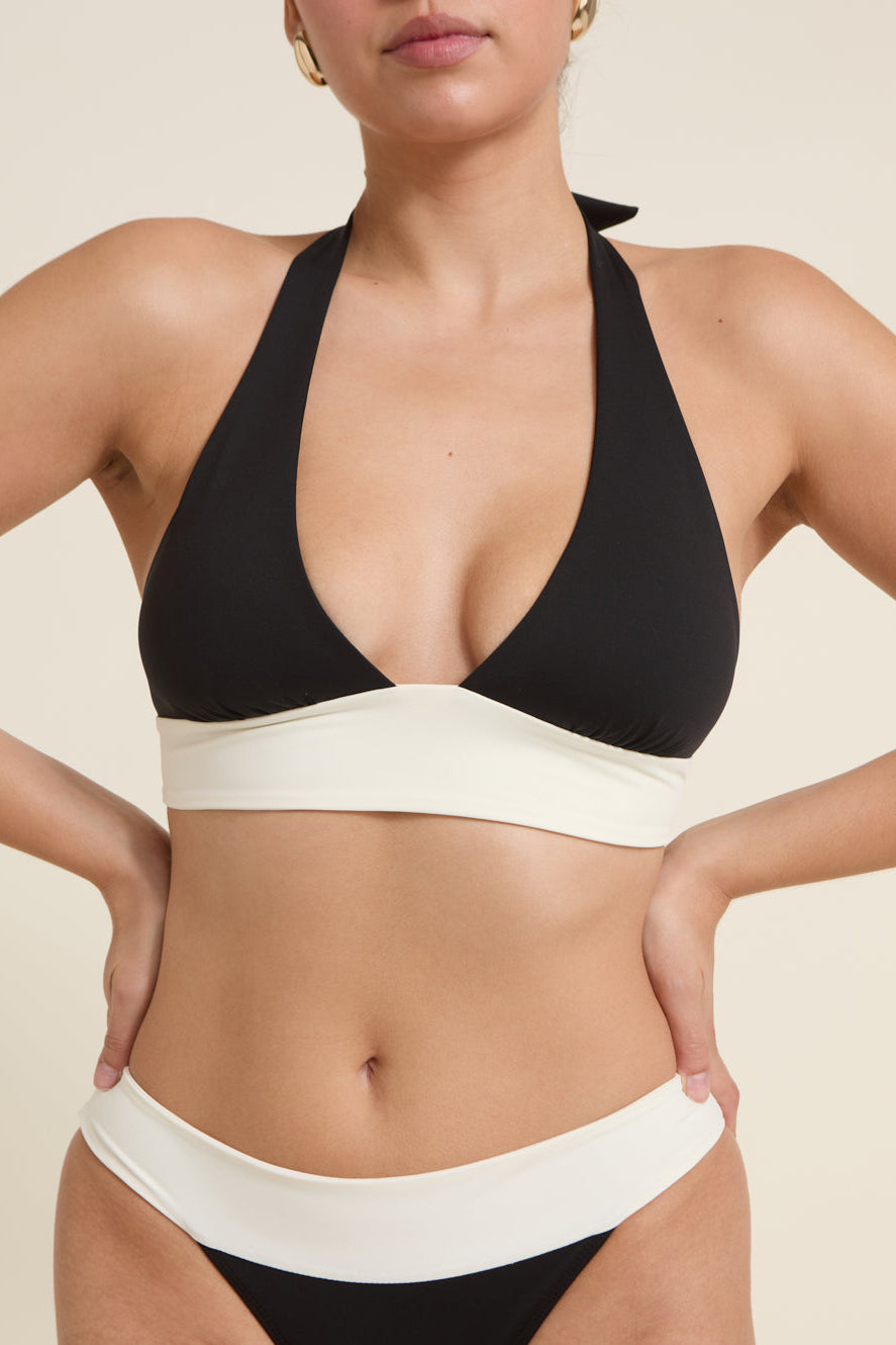 St Kitts Top - Black/Ivory PYRATEX®