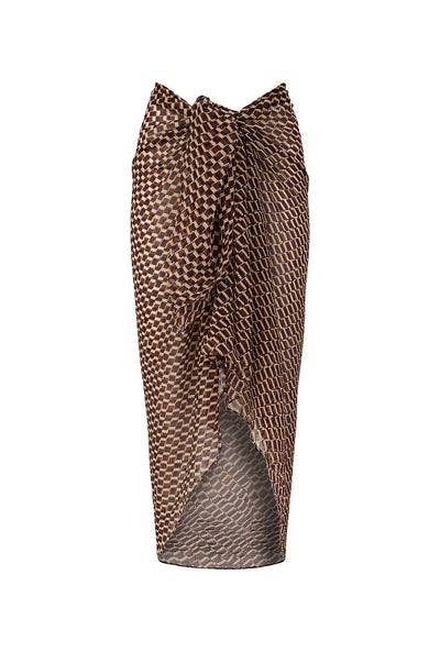 Santorini Sarong - Vintage Geo Print