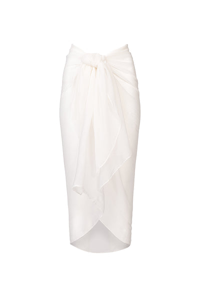 Santorini Sarong - Bridal White