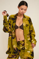 St Barts Shirt - Chartreuse Floral