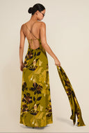 St Tropez Dress - Chartreuse Floral