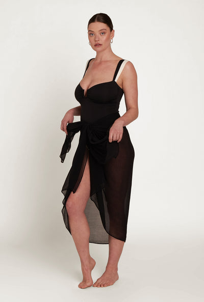 Cannes One Piece - Black/Ivory PYRATEX®