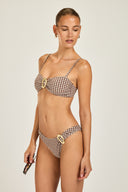 Cabo Verde Top - Espresso/Ivory Gingham