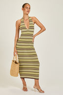 Cape Town Crochet Dress - 70's Stripe